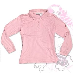 Liz Claiborne Pink Long Sleeve Golf Polo